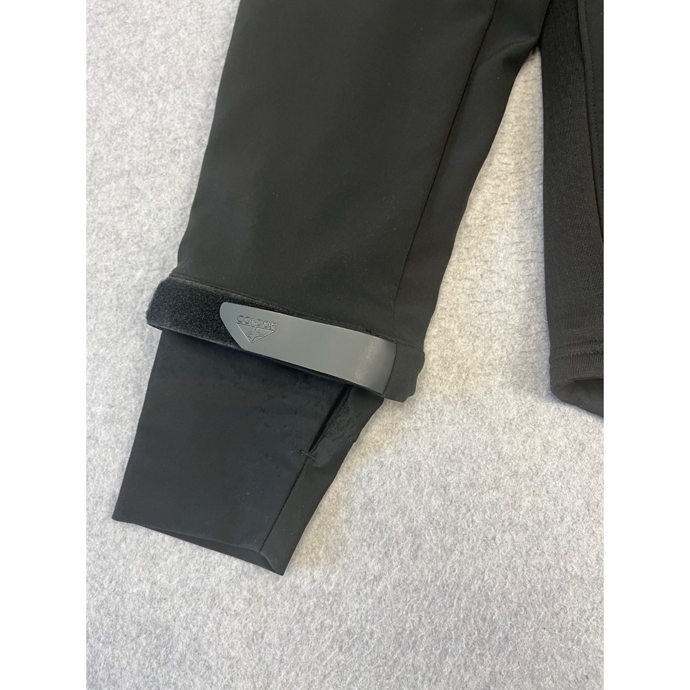 Condor Patrol Jacket Mens L Black 1/4 Zip Extendable Cuffs Thumb Holes Pockets - Picture 4 of 15